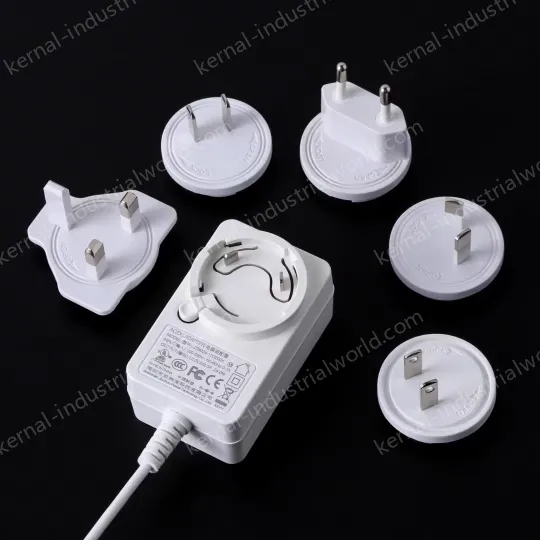 Multi-specification interchangeable pin power adapter 12V2A