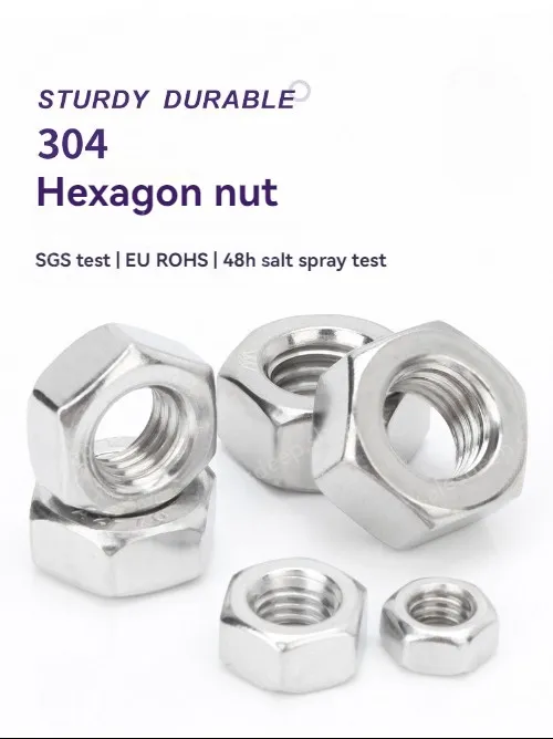 External hexagon nut 201 stainless steel-M10