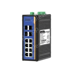 4 Ports Gigabit SFP + 8 Ports Gigabit RJ45 Din-Rail Managed Industrial Ethernet Switch
